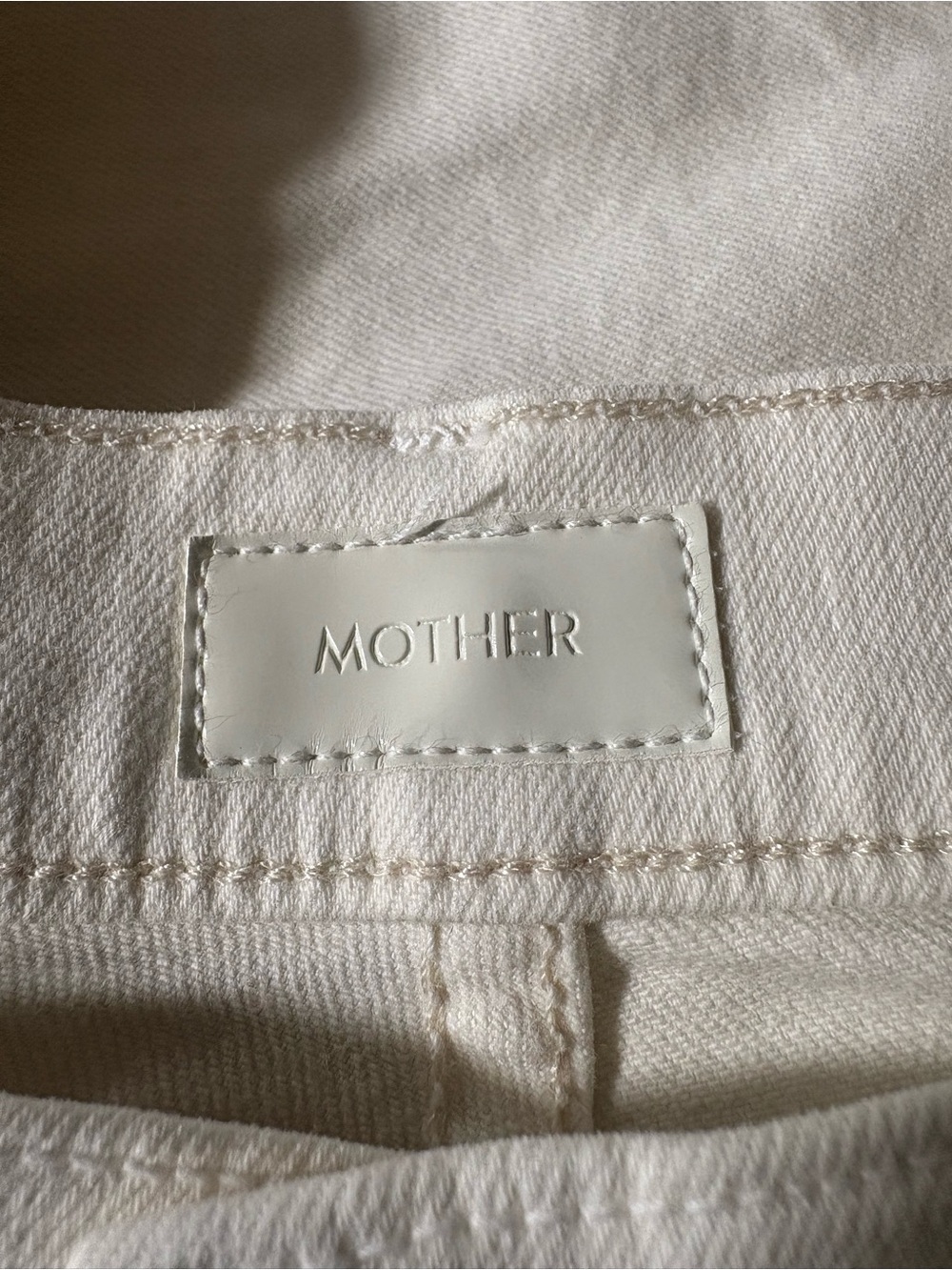MOTHER High-Rise Straight Leg Jeans in White - Picture 6 of 8